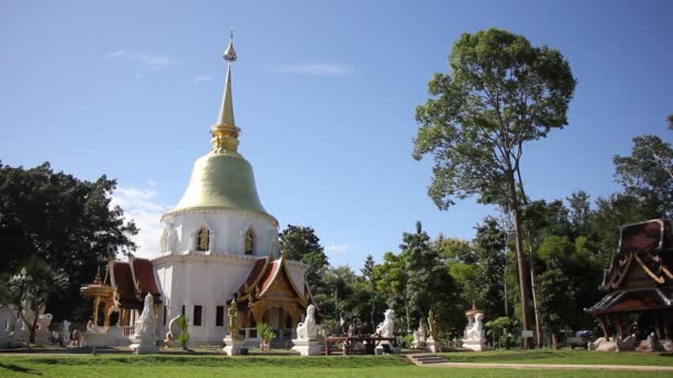 Chiangmai Tailandia Octubre 2015 Templo Darabhirom Hermoso Templo Distrito Maerim — Vídeos de Stock