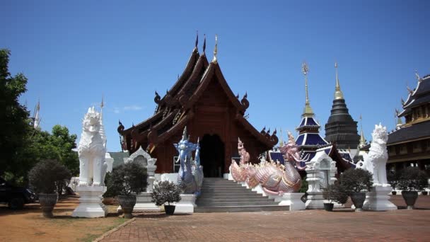 Chiangmai Tayland Ekim 2015 Banden Tapınağı Güzel Tapınak Maetang Bölgesinde — Stok video