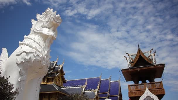 Chiangmai Tayland Ekim 2015 Banden Tapınağı Güzel Tapınak Maetang Bölgesinde — Stok video