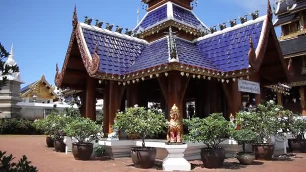 Chiangmai Tayland Ekim 2015 Banden Tapınağı Güzel Tapınak Maetang Bölgesinde — Stok video