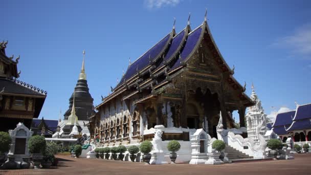 Chiangmai Thailand Oktober 2015 Banden Tempel Mooie Tempel Maetang District — Stockvideo