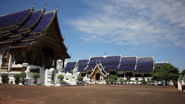 Chiangmai Tajlandia Października 2015 Banden Świątyni Piękna Świątynia Maetang Dzielnicy — Wideo stockowe