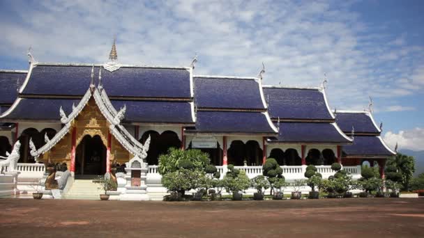Chiangmai Tailandia Octubre 2015 Templo Banden Hermoso Templo Distrito Maetang — Vídeos de Stock