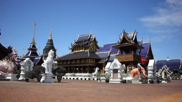 Chiangmai Tayland Ekim 2015 Banden Tapınağı Güzel Tapınak Maetang Bölgesinde — Stok video