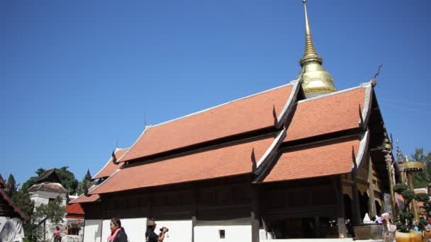 Lampang Thailand October 2015 Wat Pra Lampang Luang Lanna Style — Stock Video