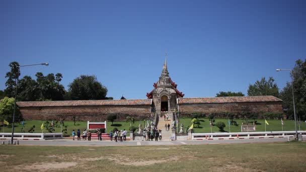 Lampang Thailandia Ottobre 2015 Wat Pra Lampang Luang Tempio Buddista — Video Stock