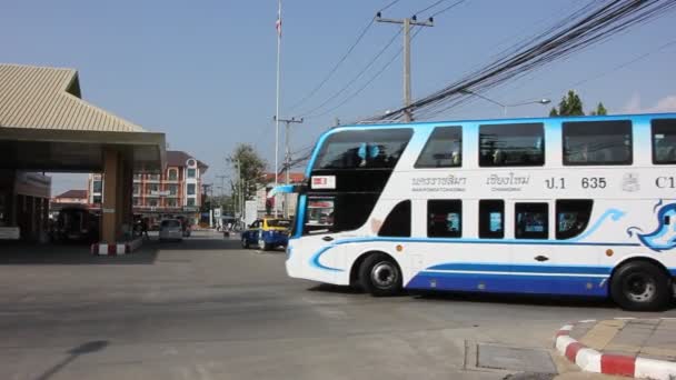 Chiangmai Tajlandia Lutego 2015 Nakhonchai Firma Autobus Trasa Nakhon Ratchasima — Wideo stockowe