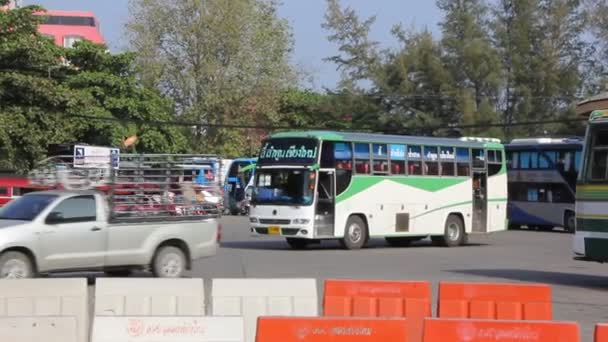Chiangmai Thajsko Ledna 2015 Družstvo Limited Cestující Lamphun Autobusová Společnost — Stock video