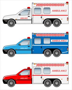 Ambulans alma araba kümesi