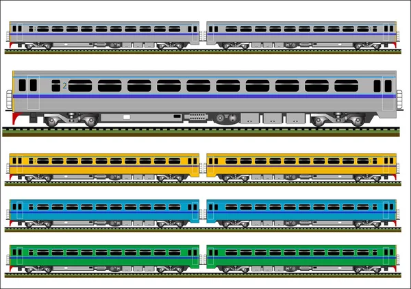 Vettore Del Treno Auto Diesel — Vettoriale Stock