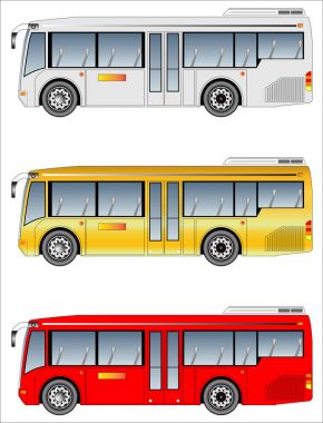 Mini şehir otobüs kümesi
