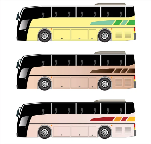 Ensemble Mini Bus Ville — Image vectorielle