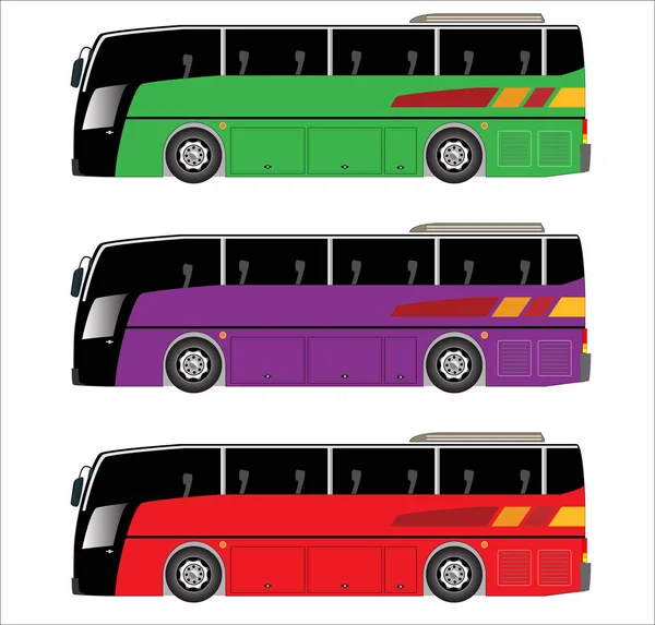 Ensemble Mini Bus Ville — Image vectorielle