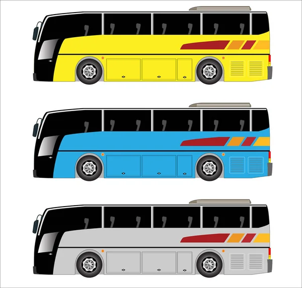 Conjunto Mini Bus Urbano — Vector de stock