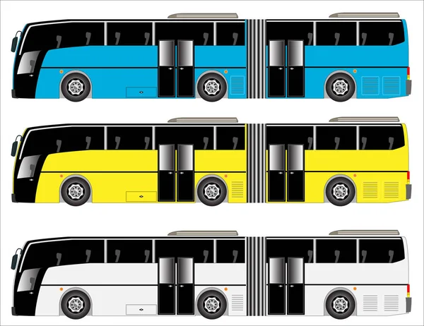 Miejską Długi Trailer City Bus — Wektor stockowy