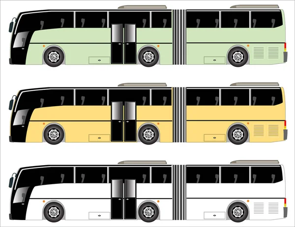 Veřejné Dopravy Dlouhý Přívěs City Bus — Stockový vektor