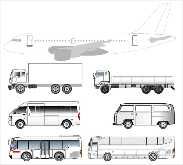 Transportfahrzeug Isoliert Auf Weißer Plane — Stockvektor