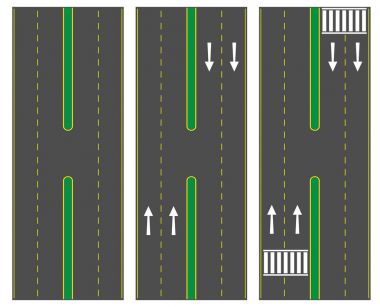 Üstten Görünüm yol ve işareti