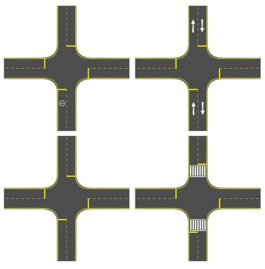 Üstten Görünüm yol ve işareti