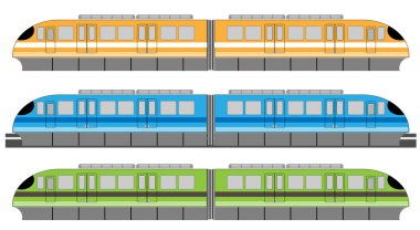 Mono raylı tren veya gökyüzü tren vektör kümesi