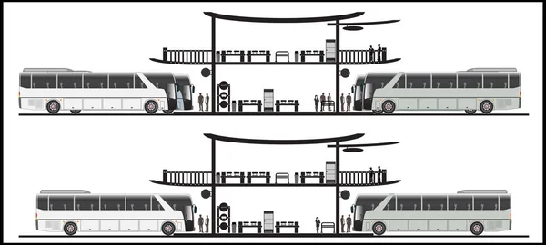 Автобусная Остановка — стоковый вектор