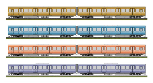 Вектор Поезда Diesel Rail Car — стоковый вектор