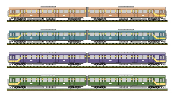 Dieseltriebwagen Zugvektor — Stockvektor