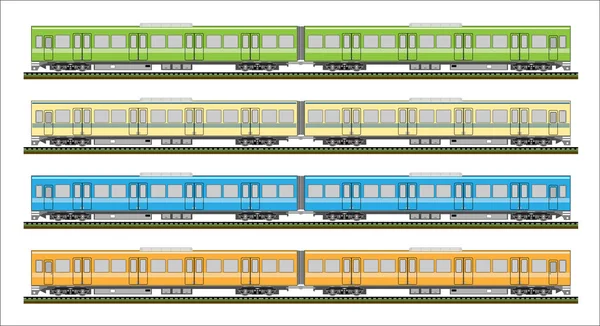 Diesel Rail Vecteur Train Voiture — Image vectorielle