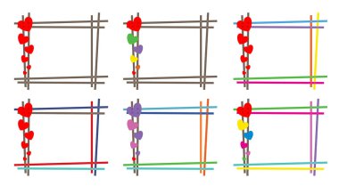 boş resim çerçevesi, renk ahşap kümesi izole