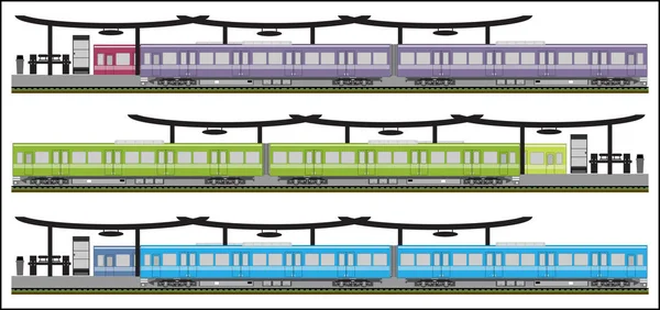 Vettore Del Treno Auto Diesel — Vettoriale Stock