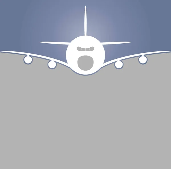 Fundo colorido Avião grande —  Vetores de Stock