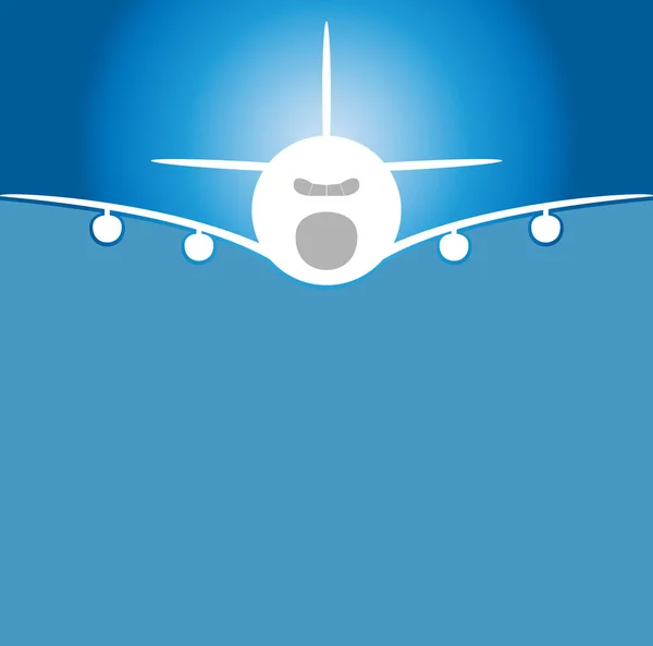 Farbenfroher Hintergrund großes Flugzeug — Stockvektor