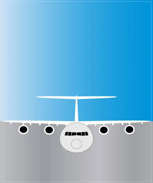 Farbenfroher Hintergrund großes Flugzeug — Stockvektor