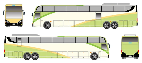 Wektor nowoczesny autobus, bus sportowy kolor — Wektor stockowy