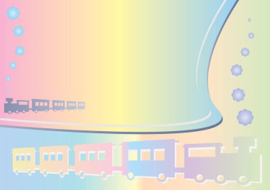 arka plan boşluk ile tren 