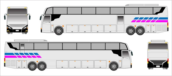 Moderner Fernbus, sportlicher Bus — Stockvektor