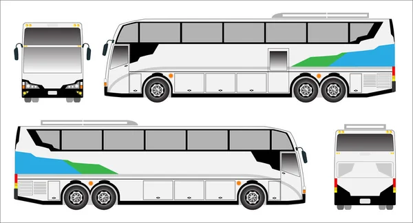 Vetor de ônibus de turismo moderno —  Vetores de Stock