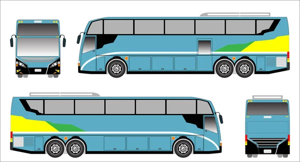 Vetor de ônibus moderno, ônibus esportivo — Vetor de Stock