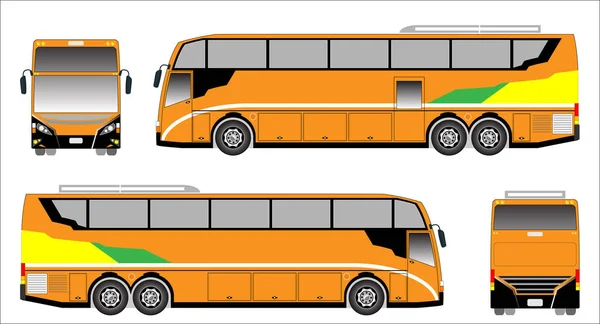 Vetor de ônibus moderno, ônibus esportivo — Vetor de Stock