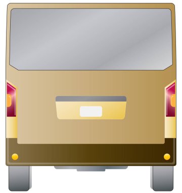 Yolcu van araba arkadan görünüm