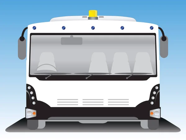 Čelní pohled letištní autobus — Stockový vektor