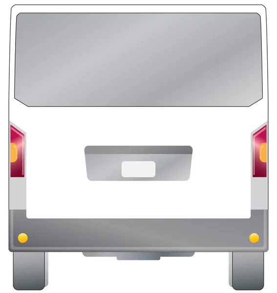 Back view of Passenger van car — Stock Vector