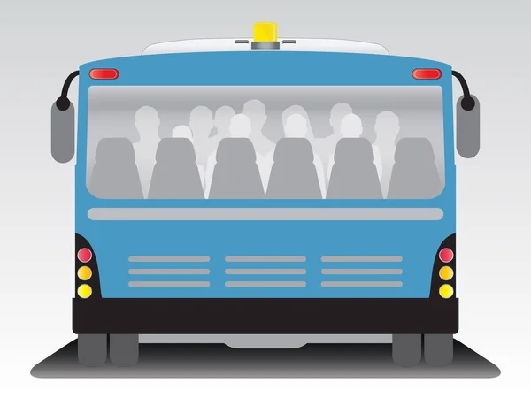 空港バスの背面図 — ストックベクタ