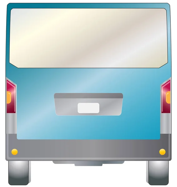 Back view of Passenger van car — Stock Vector