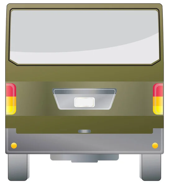 Back view of Cargo van car — Stock Vector