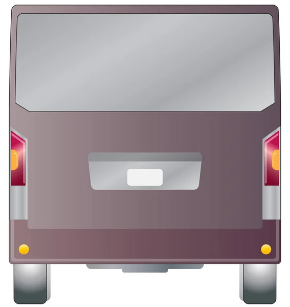 Back view of Passenger van car — Stock Vector