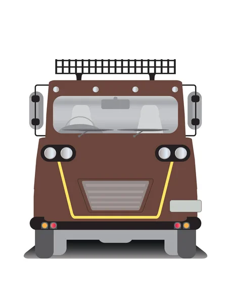 Vue de face du vieux camion — Image vectorielle