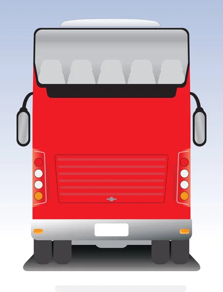 Rückansicht des Doppelstockreisebusses — Stockvektor