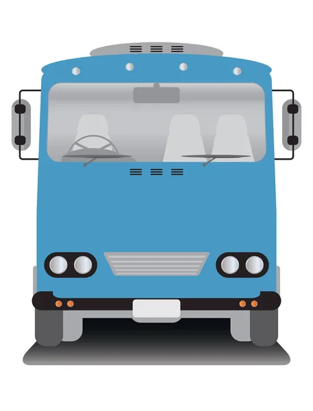 Vue de face du vieux bus — Image vectorielle