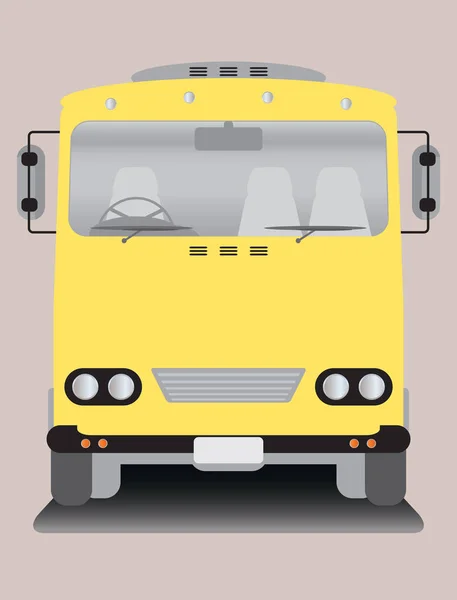 Front view of old bus — Stock Vector